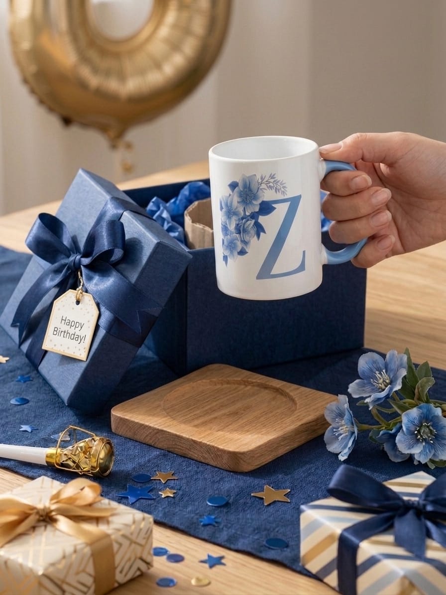 Custom Birthday Mug - Personalized Floral Gift